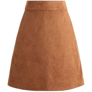J.Crew NWT Faux-suede Mini Skirt - New Women | Color: Brown | Size: 14